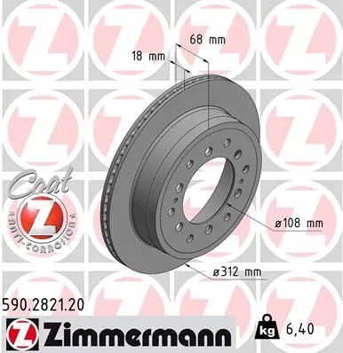 ZIMMERMANN 590282120 Тормозные диски