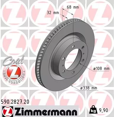 ZIMMERMANN 590282720 Гальмівні диски