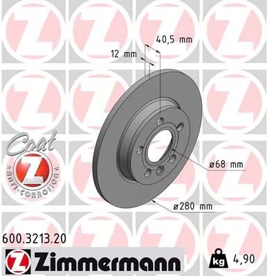 ZIMMERMANN 600321320 Тормозные диски