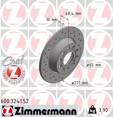 ZIMMERMANN 600.3241.52 Тормозные диски