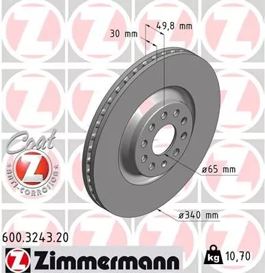 ZIMMERMANN 600324320 Тормозные диски