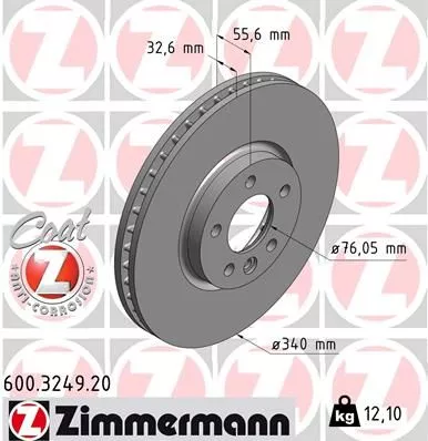 ZIMMERMANN 600324920 Тормозные диски