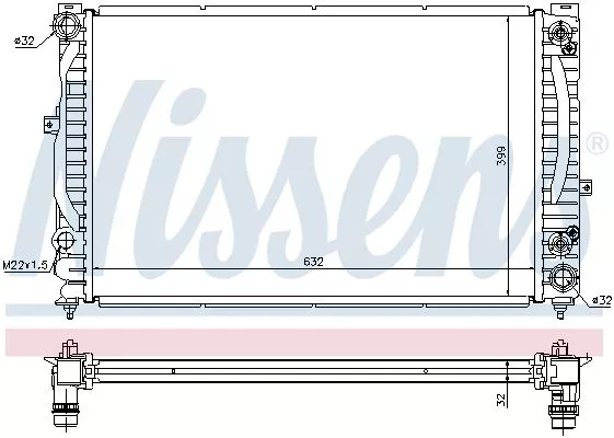 Nissens 60228A Радиатор охлаждения двигателя