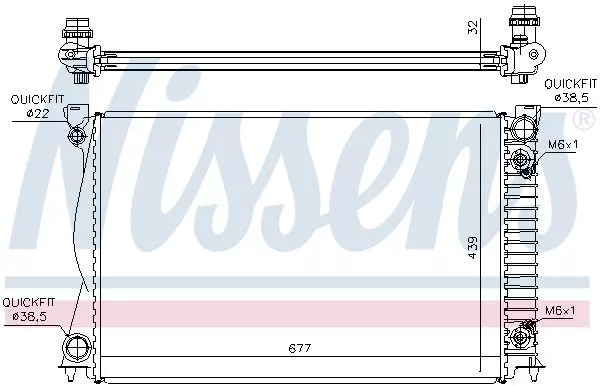 Nissens 60233A Радиатор охлаждения двигателя