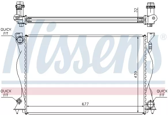 Nissens 60234A Радиатор охлаждения двигателя