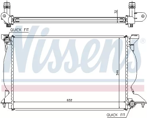 Nissens 60302A Радіатор охолодження двигуна