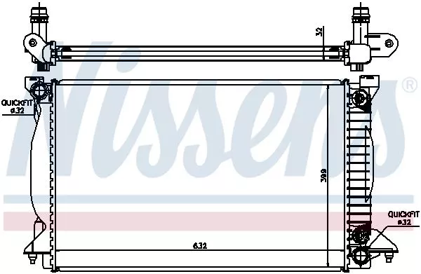 Nissens 60303A Радиатор охлаждения двигателя