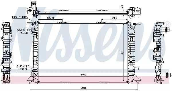 Nissens 60323 Радиатор охлаждения двигателя