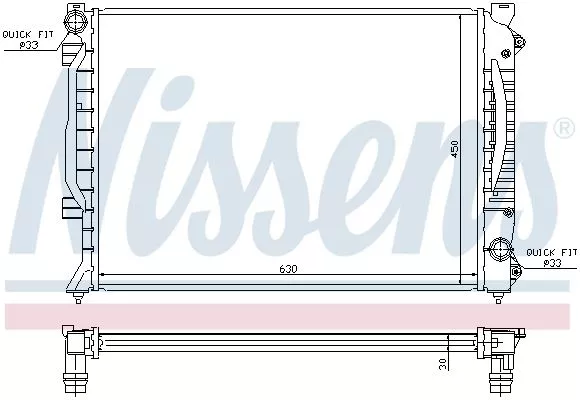 Nissens 60422A Радіатор охолодження двигуна