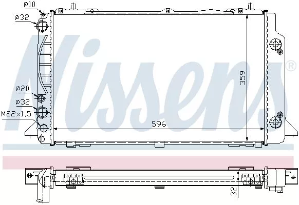 Nissens 60448A Радиатор охлаждения двигателя