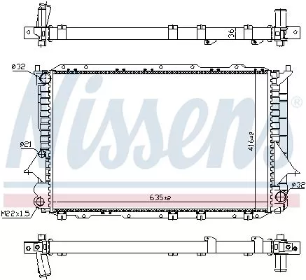 Nissens 60458 Радіатор охолодження двигуна