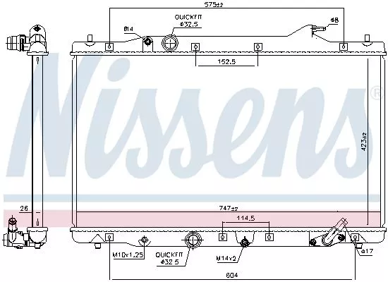 Nissens 606216 Радіатор охолодження двигуна