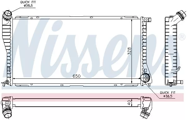 Nissens 60634A Радиатор охлаждения двигателя