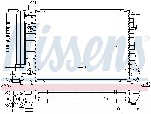 Nissens 60703A Радіатор охолодження двигуна