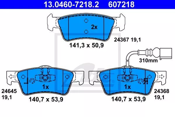 Ate 13.0460-7218.2 Тормозные колодки