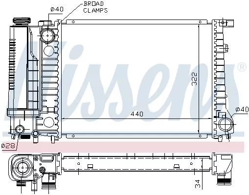 NISSENS 60735A Радиатор охлаждения двигателя