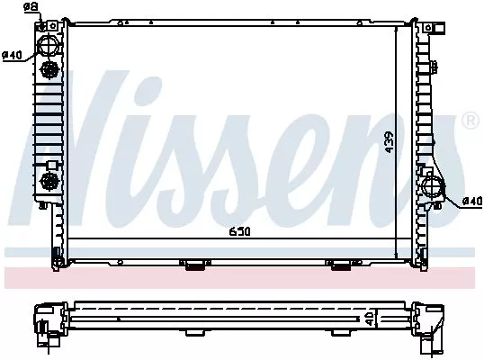 Nissens 60748A Радиатор охлаждения двигателя