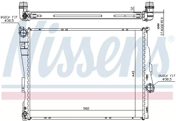 Nissens 60782A Радиатор охлаждения двигателя