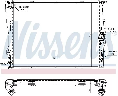 Nissens 60786A Радиатор охлаждения двигателя