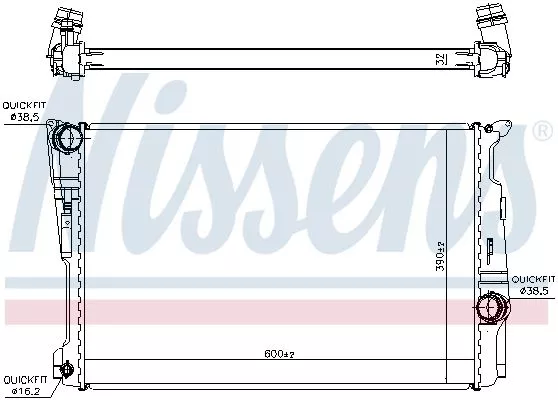 Nissens 60809 Радиатор охлаждения двигателя