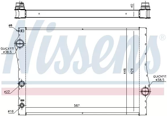 Nissens 60823 Радіатор охолодження двигуна