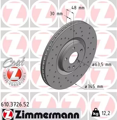 Тормозные диски ZIMMERMANN 610372652 на Volvo XC40