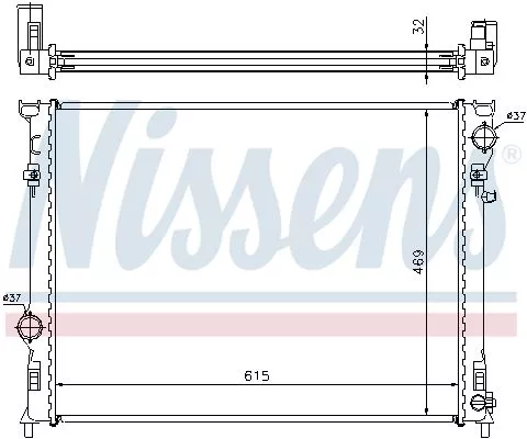 Nissens 61014A Радіатор охолодження двигуна