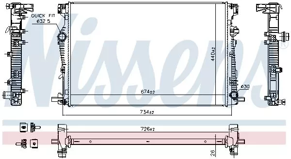 Nissens 61040 Радіатор охолодження двигуна