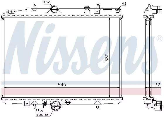 Nissens 61292A Радіатор охолодження двигуна