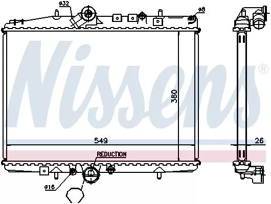 Nissens 61295A Радіатор охолодження двигуна