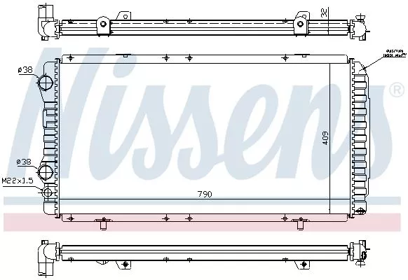 Nissens 61390 Радіатор охолодження двигуна