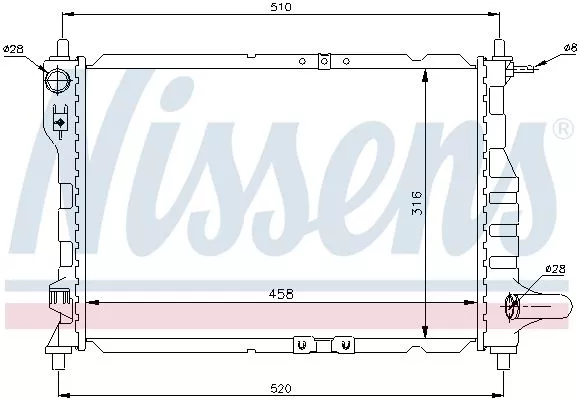 Nissens 61630 Радиатор охлаждения двигателя