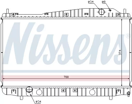 NISSENS 61638 Радиатор охлаждения двигателя