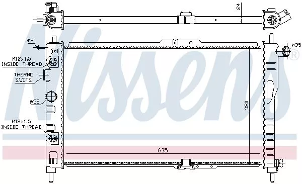 Nissens 616521 Радіатор охолодження двигуна