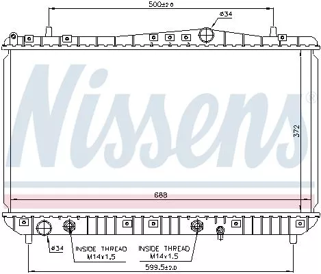 Nissens 61665 Радіатор охолодження двигуна