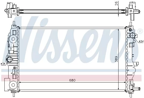 Nissens 61676 Радиатор охлаждения двигателя