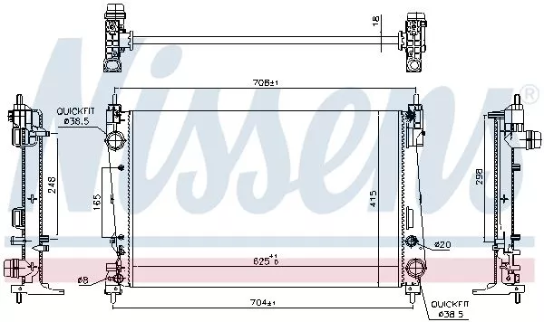 Nissens 617864 Радіатор охолодження двигуна