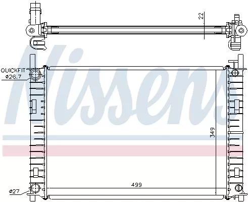 Nissens 62027A Радіатор охолодження двигуна