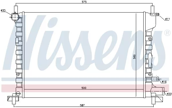 Nissens 62053 Радиатор охлаждения двигателя