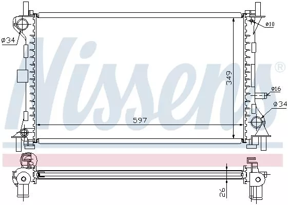 Nissens 62073A Радіатор охолодження двигуна