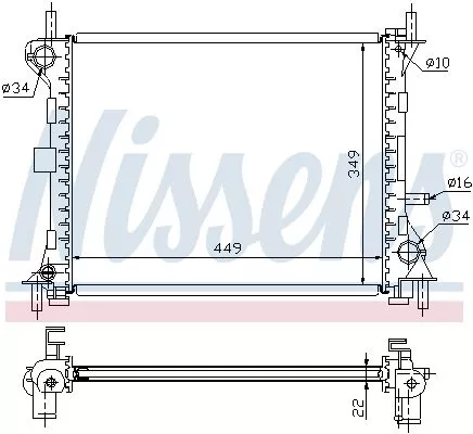 Nissens 62074 Радиатор охлаждения двигателя