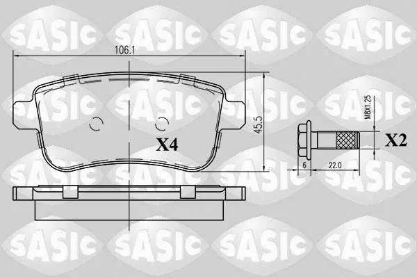 Sasic 6214023 Тормозные колодки