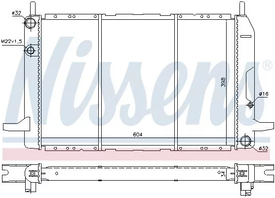 Nissens 62213 Радиатор охлаждения двигателя