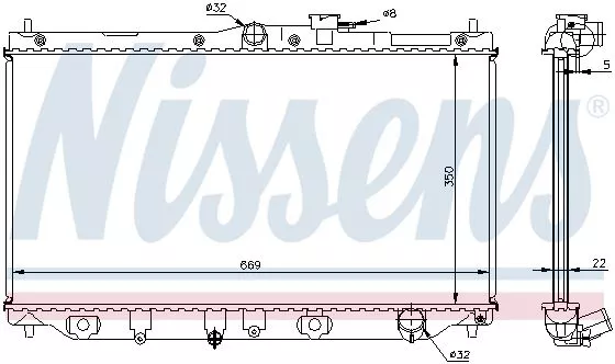 Nissens 62279A Радіатор охолодження двигуна