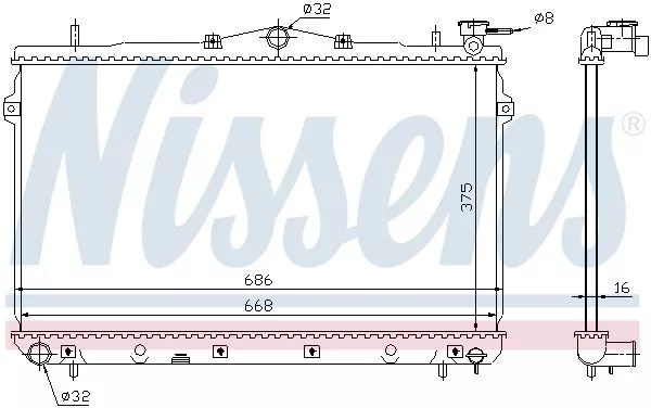 Nissens 62298 Радиатор охлаждения двигателя