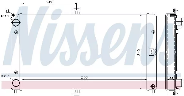 Nissens 623552 Радиатор охлаждения двигателя