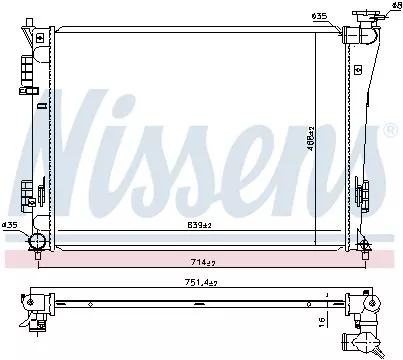 Nissens 623554 Радиатор охлаждения двигателя