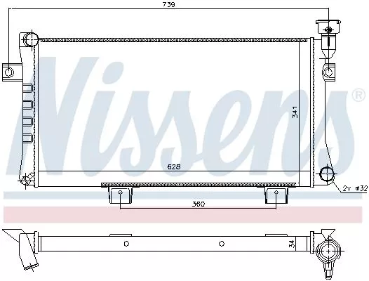 Nissens 623556 Радиатор охлаждения двигателя