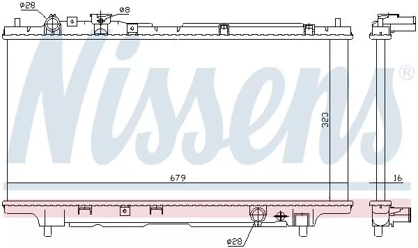 Nissens 62383A Радиатор охлаждения двигателя