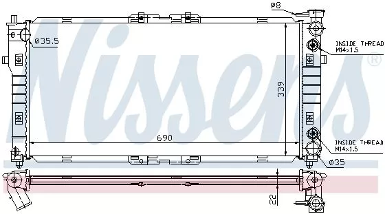 Nissens 62393 Радіатор охолодження двигуна